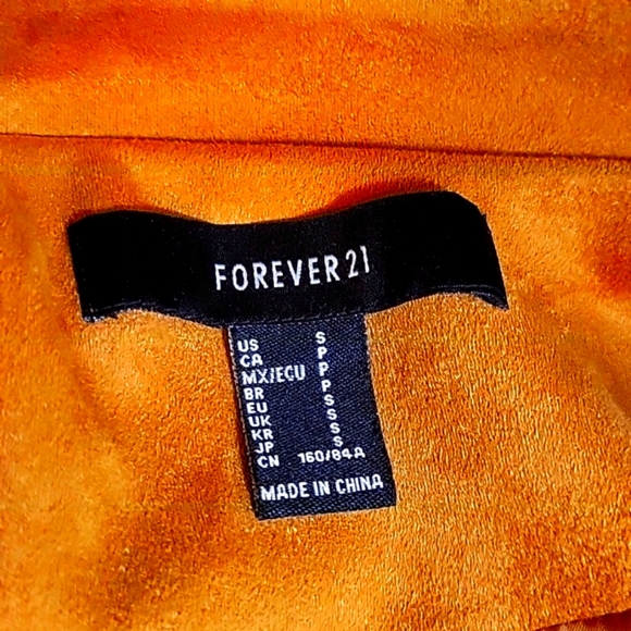 FOREVER 21 Suede Biker Style Jacket. Size XS. BEAUTIFUL! - Picture 4 of 5